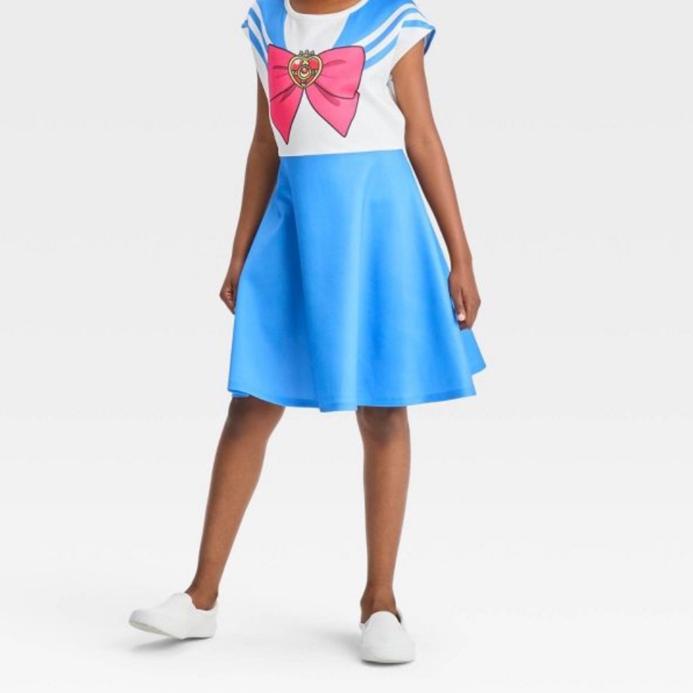 Kids Blue and Pink Sailor Costume - Picture 3 of 3